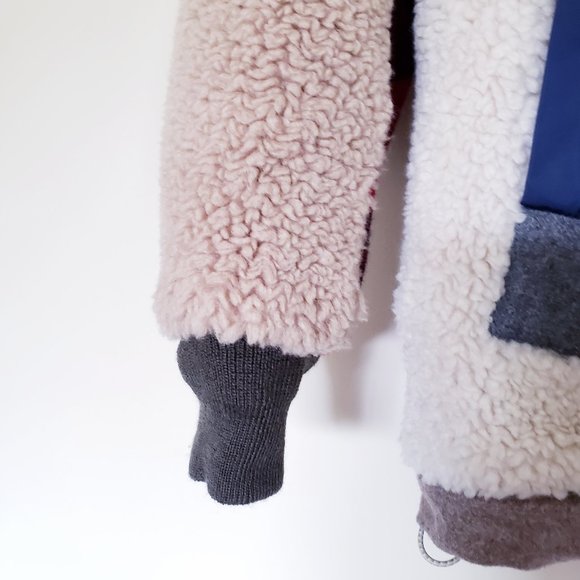 AlphaStyle Global Reversible Unisex Sherpa Coat - Picture 7 of 16